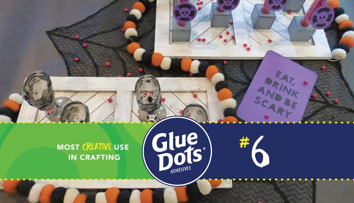 In our countdown of the most creative uses of Glue Dots, #6 is 'Halloween Party Table Décor'! bit.ly/2yrk99K #gluedots #adotcandoalot #crafts #diy
