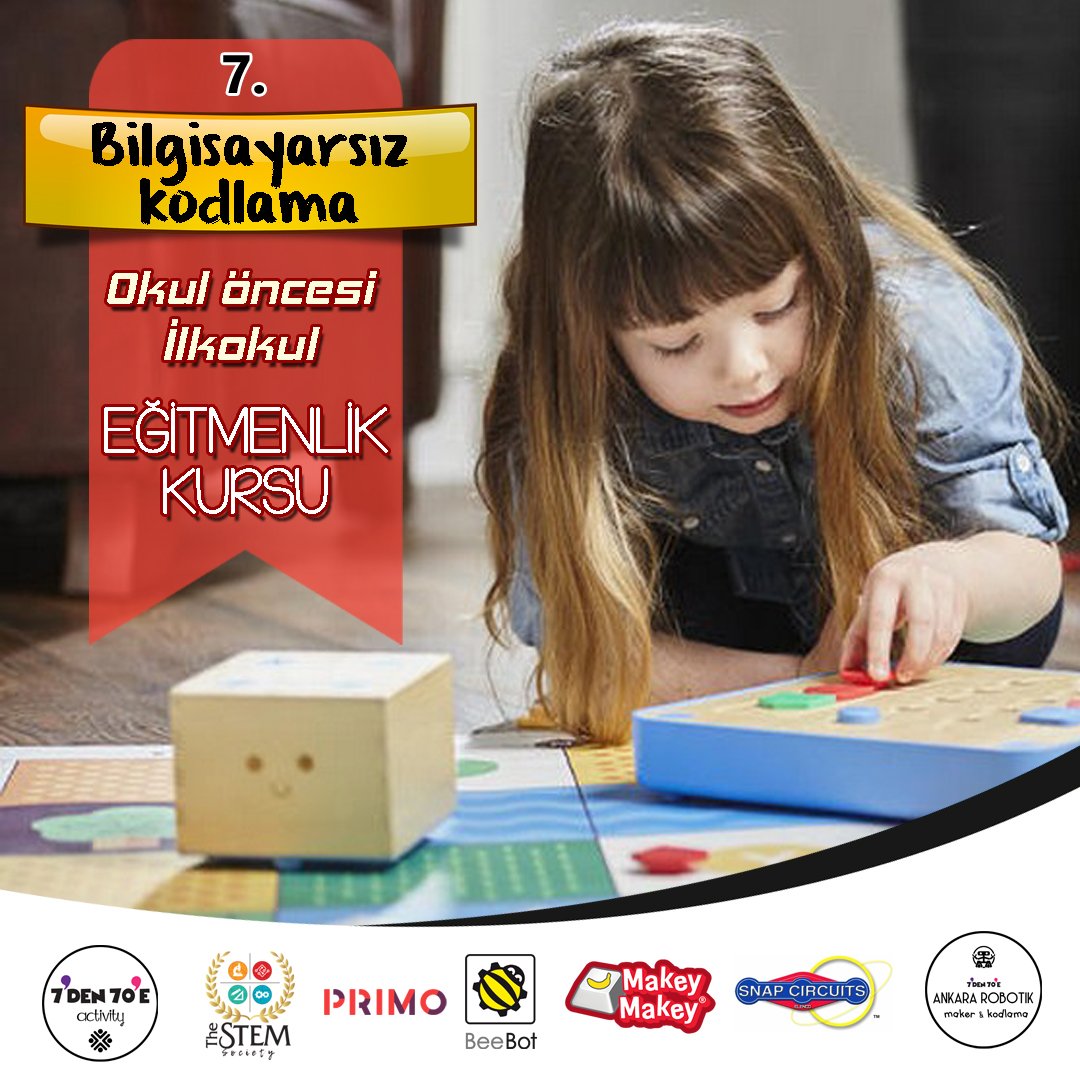 UZAKTAN DEĞİL, UYGULAMALI EĞİTİM! 
.
📣 30 KASIM - 1 ARALIK GRUP EĞİTİMİ
📣 MAKER DÜNYASI EĞİTİMİ HEDİYE
📣 +2 GÜN BİREYSEL UYGULAMA EĞİTİMİ

KAYIT: 🌐 7den70e.net 📞0507 676 6514
.
.
#robotikkodlama #makereğitmen #eğitmeneğitimi #7den70e #ankararobotik