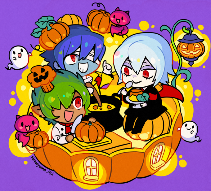 <ポップン>?Happy Halloween!?
スマイルから収穫したカボチャでハロウィンパーティ中のDeuil???
#popn 