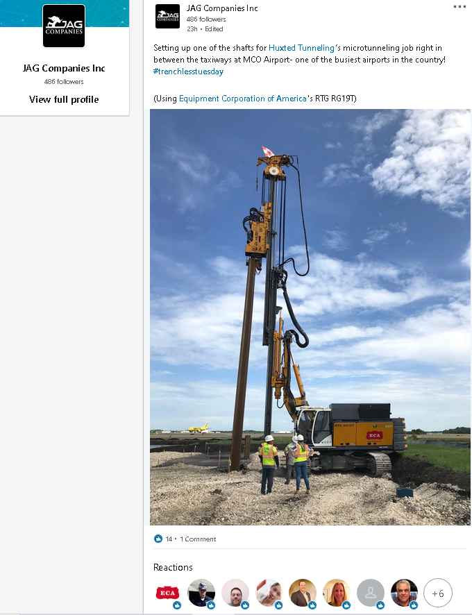 EquipCorp's tweet photo. Do #microtunnels count for #TunnelingTuesday?
@JAGCompanies is using an RTG RG 19 T Pile Driver to install one at one of the busiest airports in the U.S. https://t.co/TXwJksrCEB
