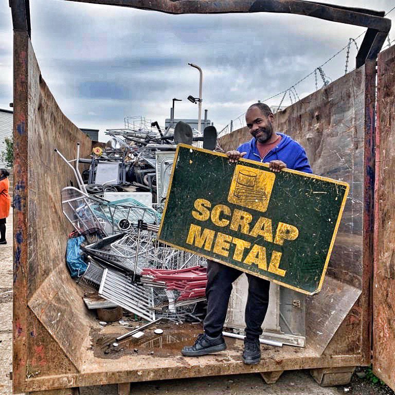 w3hive's tweet photo. Work begins on #mural2 for #actonunframed
And we’re looking forward to watching #MattSmall work his magic on all this scrap metal that has been specially sorted for him by the #actonrecyclingcentre. 

#actonunframed #streetart https://t.co/YttN31AenY