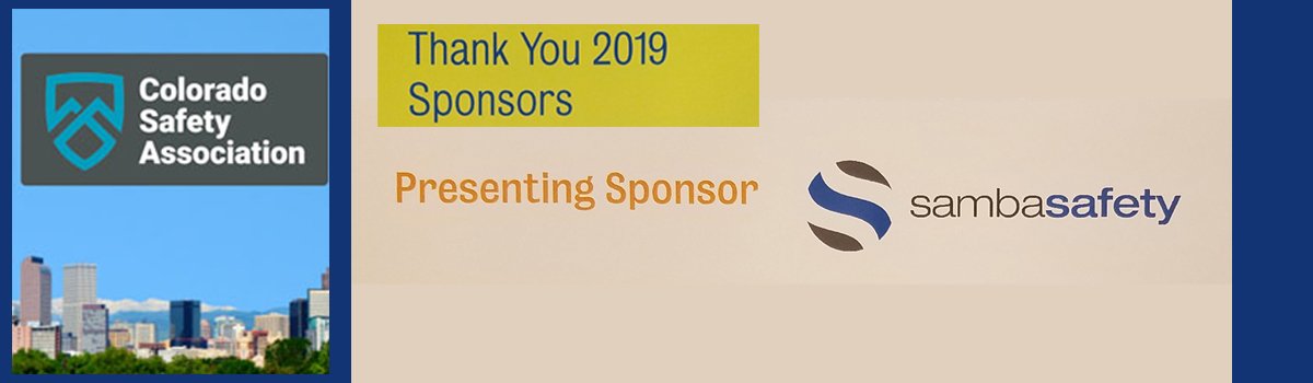 HASCColorado's tweet photo. Thank you so much to @sambasafety for your presenting sponsorship to the Rocky Mountain Safety Conference 2019! #RMSC19 https://t.co/oJlAAivbU8
