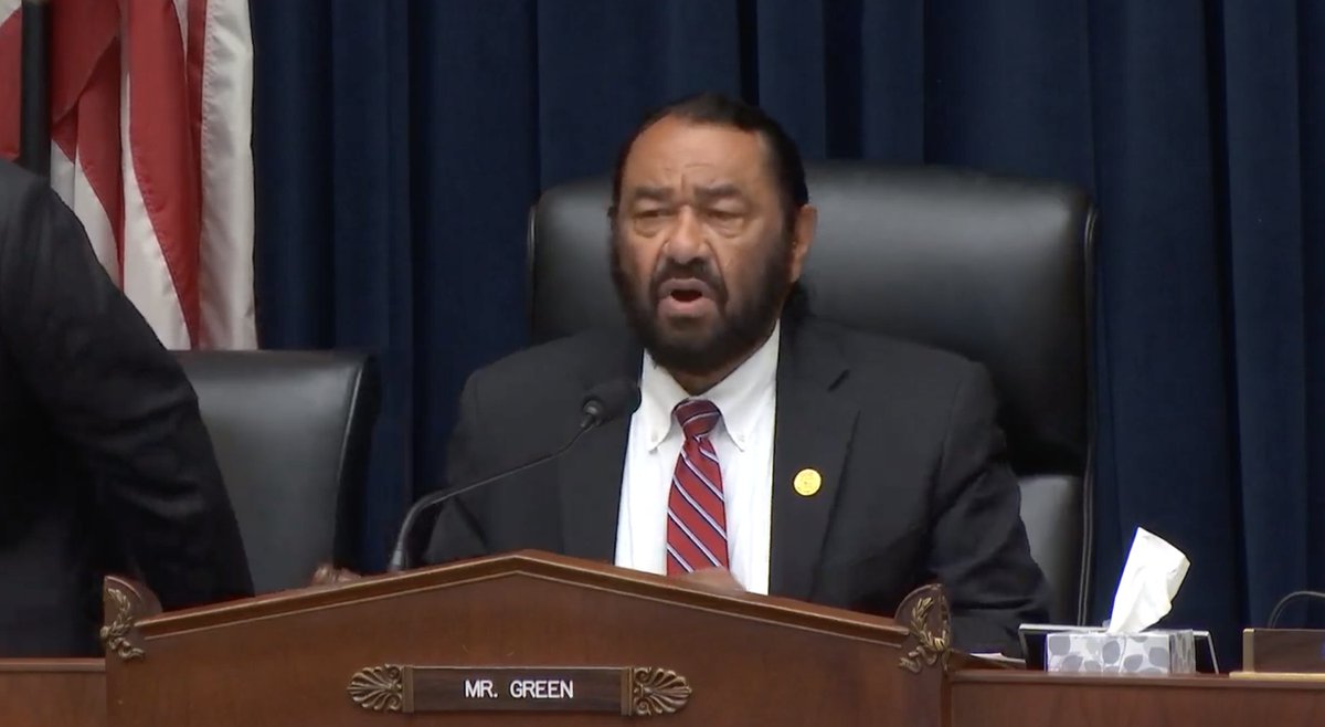 Rep. Al Green, chair of the subcommittee, gavels in the hearing.