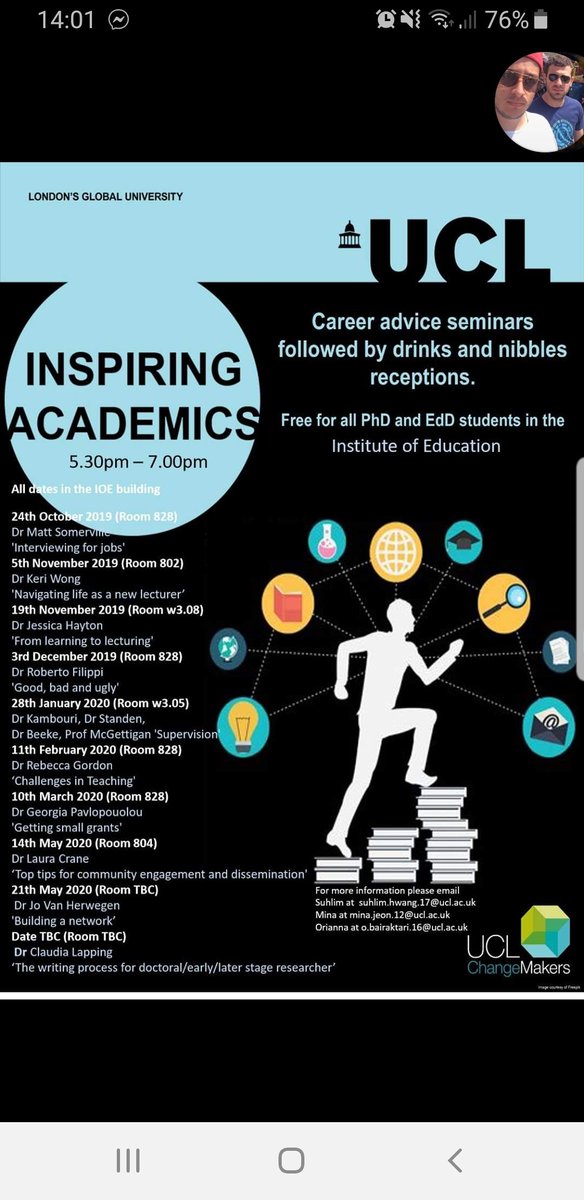 OBairaktari's tweet photo. Please join us on the 5th of November on our next #InspiringAcademics talk by Dr Keri Wong (@kkyw3 ) on 'Navigating Life as a New Researcher'

Please find more information here:
https://t.co/RFfUkeazfR

@UCLChangeMakers @IOE_London https://t.co/AUrA45uWxw