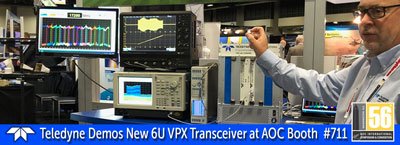 DefenseTeledyne's tweet photo. Great demo at AOC booth #711 - See Teledyne's 6U VPX Transceiver - the fastest tuning transceiver on the market today! View data sheet here: https://t.co/xRSqPZ05Df | #Crows2019 | #AOCrows https://t.co/mJN4pSMPJn