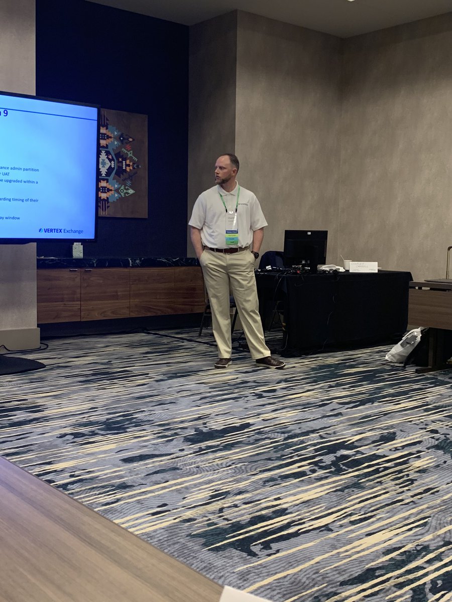 CLivingston96's tweet photo. Kicking off things early @vertexexchange with a 7am breakfast and round table discussion with our O Series On Demand customers.  #VertexExchange #Aurora #2019 #GaylordAuroraColorado #ConnectWithVertex #ConnectWithWhatMatters https://t.co/B3ToFxOEFc