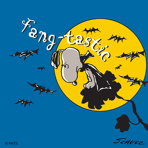 Snoopy's tweet photo. Halloween is going to be fang-tastic! https://t.co/79GuxdujNV