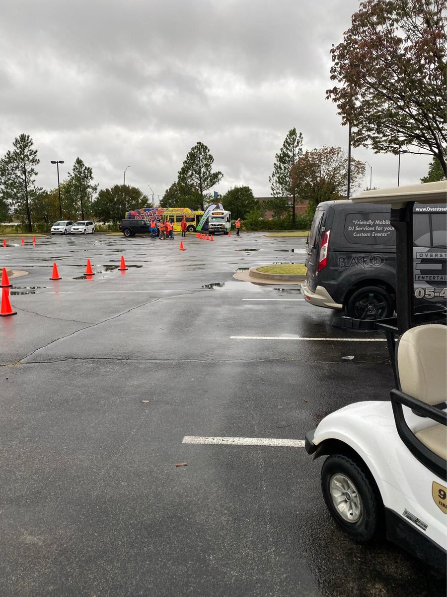 It was freezing cold and wet as it rained most of the day at the Oklahoma Transit Association Bus Roadeo in Tulsa, Oklahoma. Our own Travis Ward helped Susan from Ecolane score in the offset obstacle. Looking forward to next year already!