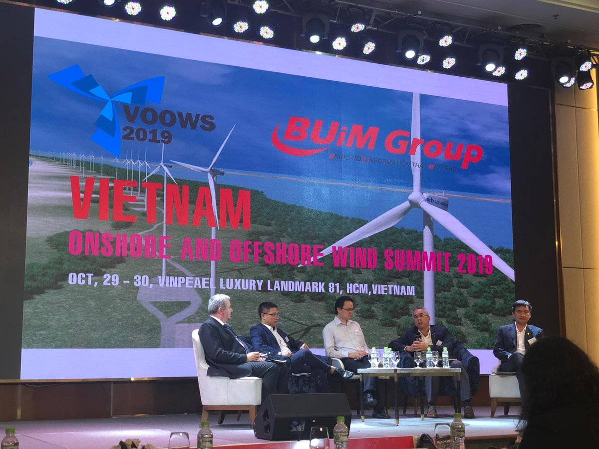 rotos360's tweet photo. Our Technical Director Simon Sanderson and Operations Director, John Galliford are currently attending the #VietnamOnshoreandOffshoreWindSummit 2019.
#WindEnergy #RenewableEnergy #Vietnam #WindPower #WindSummit https://t.co/UYI7JLjRXo