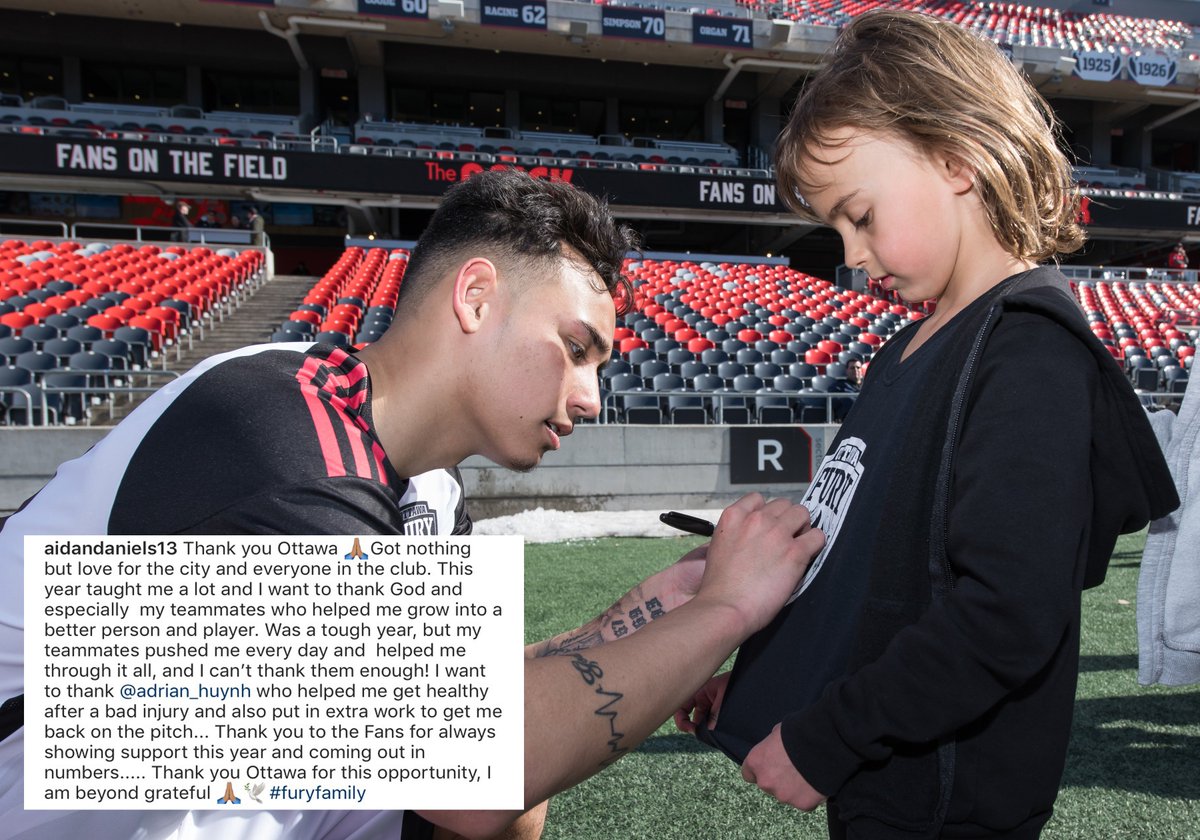 Ottawa Fury FC (@ottawafuryfc) on Twitter photo In just one year <a href="/aidsinho/">Aidan Daniels</a> quickly became a big part of our #FuryFamily ⚽️🇨🇦
#ForTheFury In just one year <a href="/aidsinho/">Aidan Daniels</a> quickly became a big part of our #FuryFamily ⚽️🇨🇦
#ForTheFury