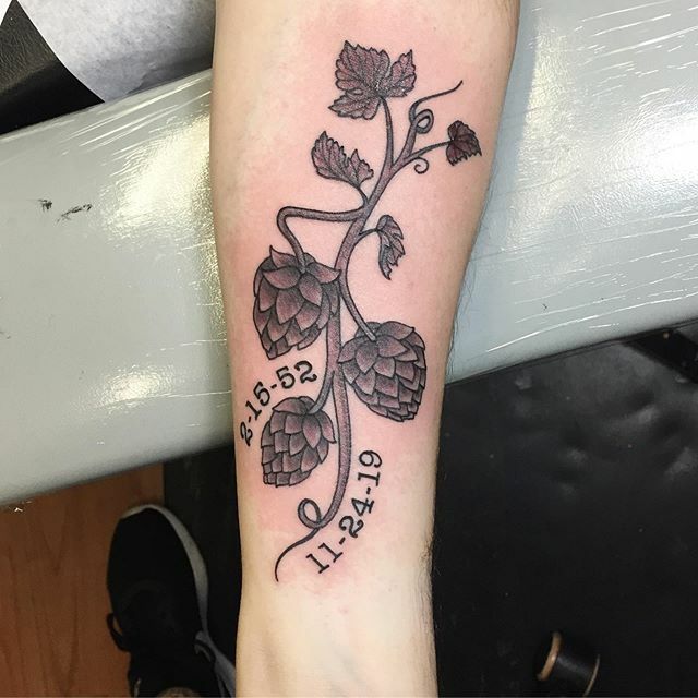 Caos Faro Tattoo   HOP  hop luppolo beer beerlover pivo birra  brewery inkedgirls inked blackandgreytattoo artist shading hopinion  passion instagood friends  Facebook