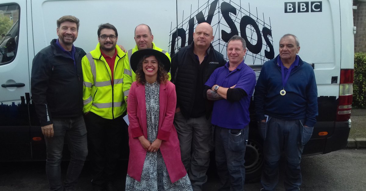 Bushboard colleagues answer the call! 🆘 We're hugely proud that our very own Rikki and Darrell are set to appear on BBC's DIY SOS after completing a project for a family in Northamptonshire - and they used Bushboard Evolve. Read the story: hubs.ly/H0lsNp60 #bushboard