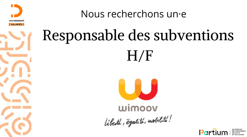 PartiumRH's tweet photo. Le cabinet Partium recrute un·e Responsable des subventions pour Wimoov.

Pour postuler  : https://t.co/FTrQK4U30c

Vous pouvez également retrouver toutes nos offres sur notre site https://t.co/vCdIbox8sJ

#associations #ess #wimoov #responsablesubventions #recrutement https://t.co/RuplWR0M8V