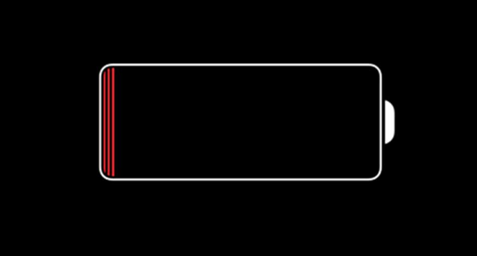 Empty iPhone battery