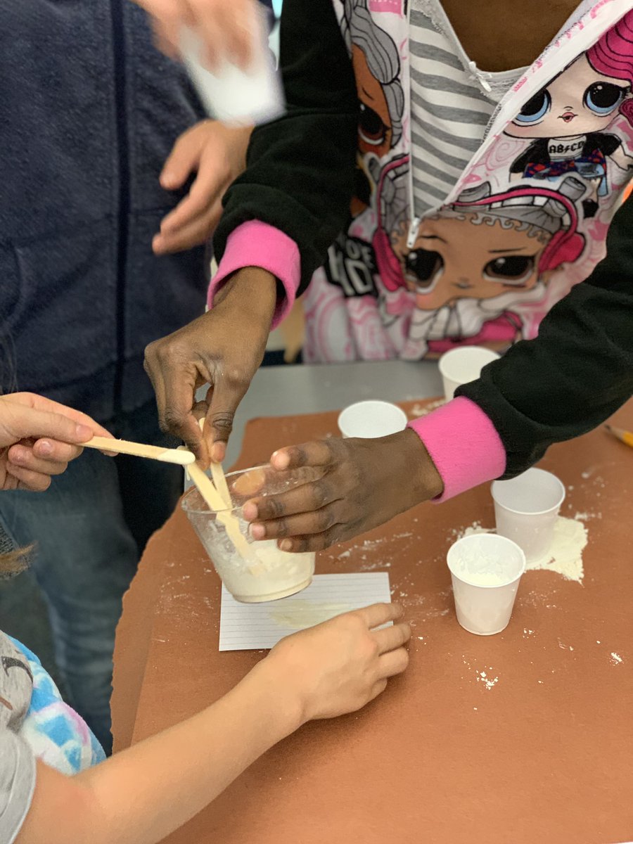 Ms_Kings_Castle's tweet photo. During our space unit, 5th graders had to create an adhesive to repair instruments that were damaged during takeoff using only the supplies that astronauts had on board the shuttle #STEM #OnTheHil https://t.co/zemGQE85Xr