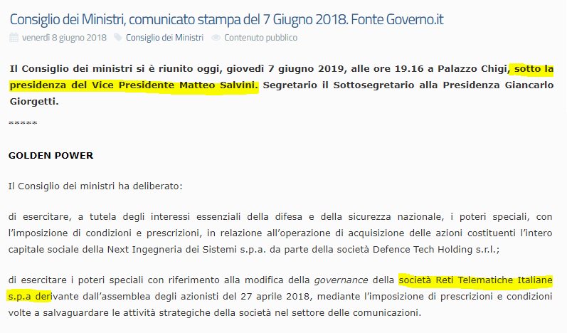 Stasera Salvini anche a #Cartabianca: chissà se risponderà su Rai3 a #Report su #Savoini, Metropol, propaganda facebook a pagamento sui minorenni. Chissà se su Retelit dirà cosa sa, visto che salvò Conte sostituendolo a presiedere il Cdm del 7/6/2018 che decretò il golden power
