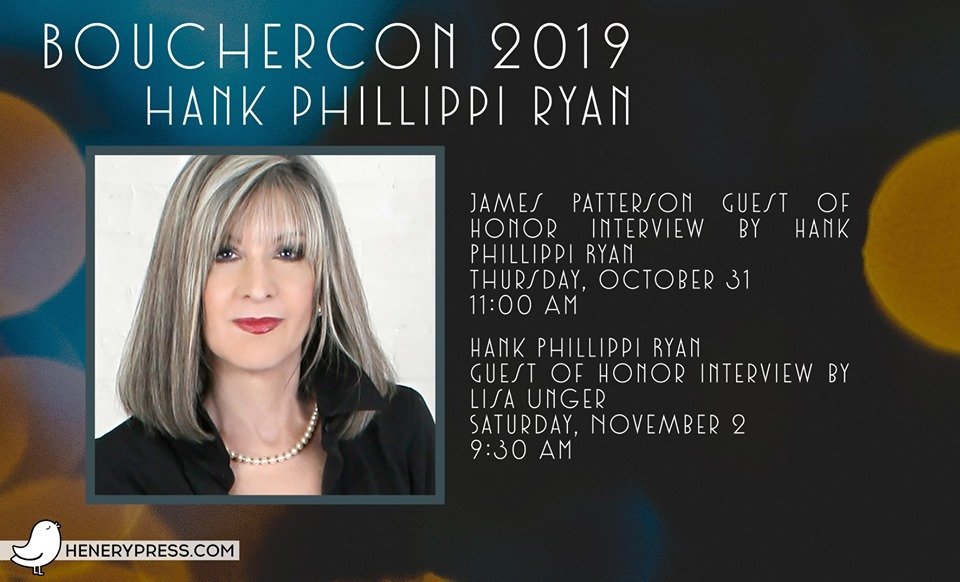 We are so proud of honorary hen, <a href="/HankPRyan/">Hank (ONE WRONG WORD is here!) Phillippi Ryan</a>! Don't miss her 2 interviews at <a href="/Bouchercon/">Bouchercon</a>  2019 this Thursday &amp; Saturday!