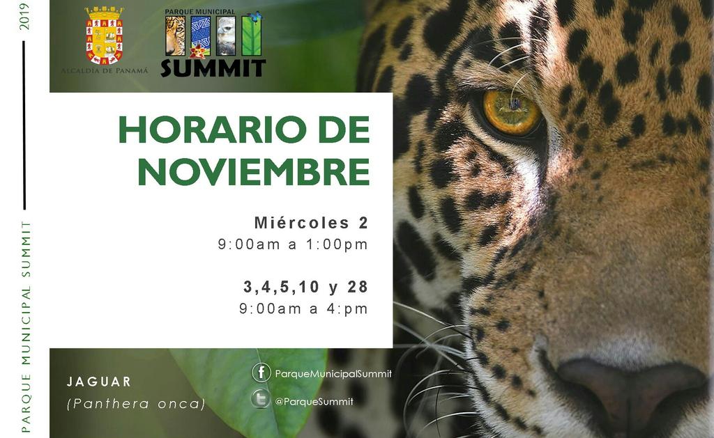 Para noviembre, nuestro mes Patrio <a href="/ParqueSummit/">Parque Summit</a> les comparte el horario para visitas: