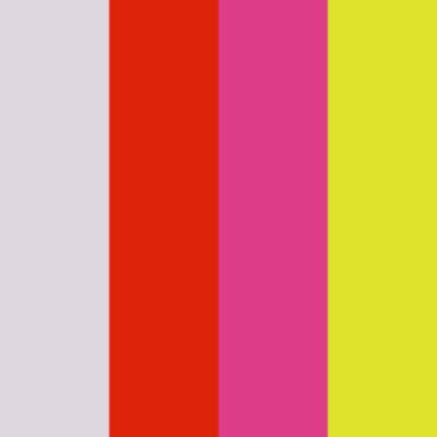 Palette__Bot's tweet image. | #ddd8df | #dd2309 | #dd3d88 | #dde32b |