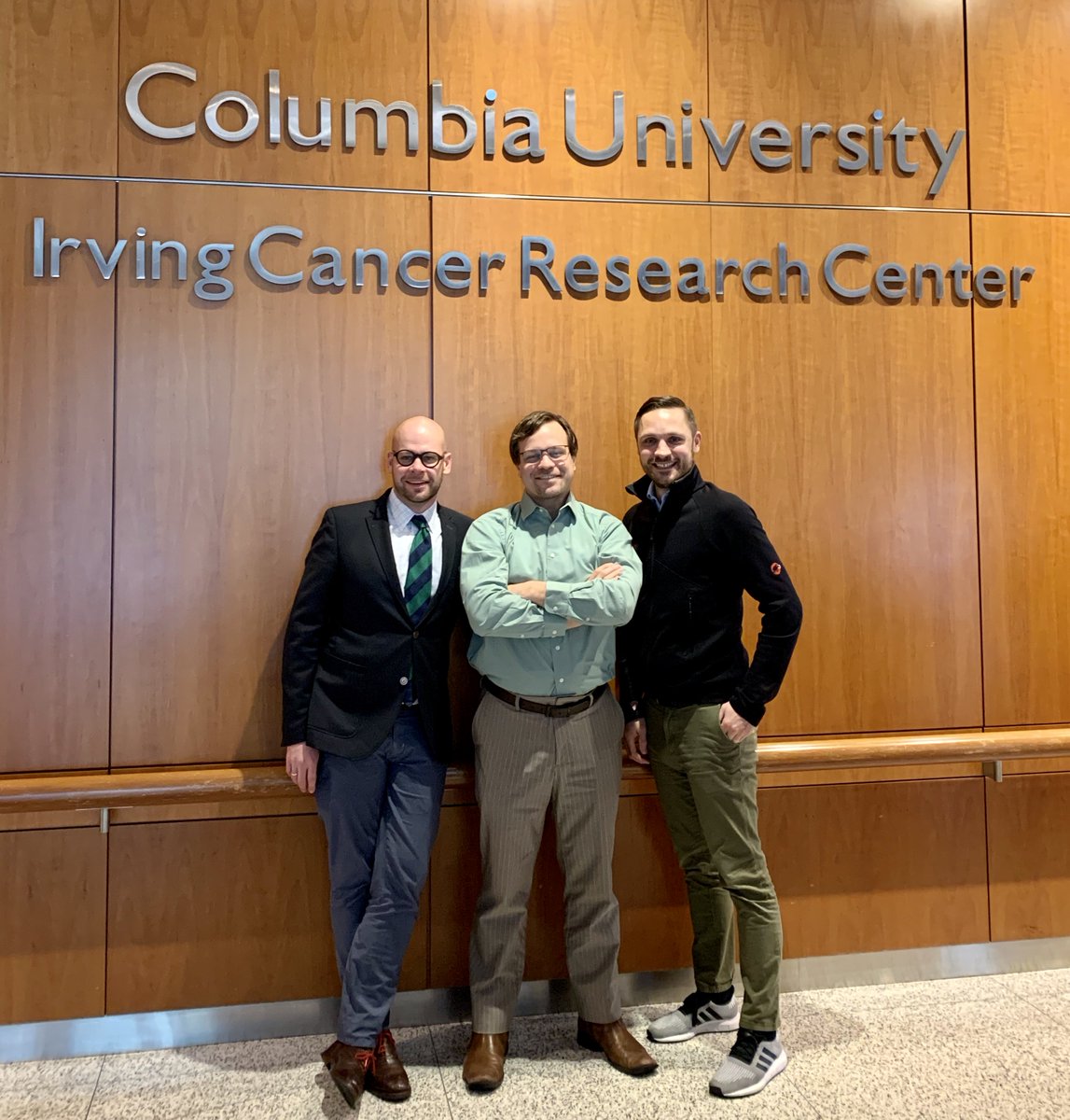BenWestphalen's tweet photo. Our joint meeting at @columbia has been a blast. With my mentor/friend @KenOliveLab and friend @RenzBr of @LMU_Uniklinikum at @columbiacancer. #OncoAlert #pcsm https://t.co/8XnSXW51lY