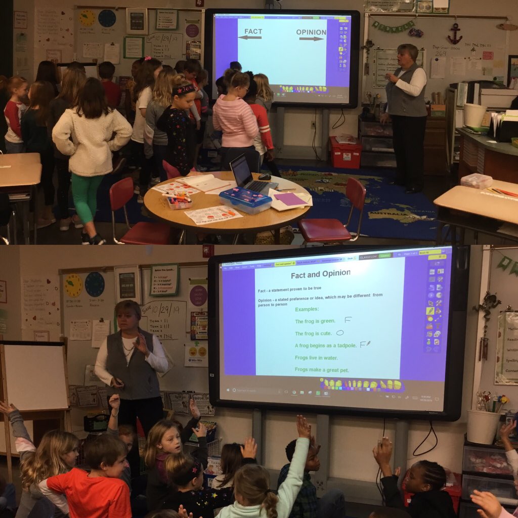 DiscoveryEleme1's tweet photo. 2nd Grade working on fact and opinion with Mrs. Bedwell. #OFarmDES #DESFamily #DESPride https://t.co/J0XvPurhBb