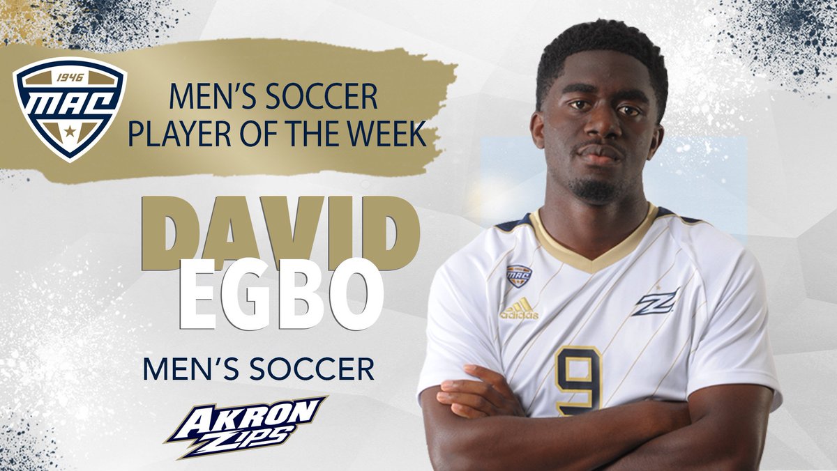 ZipsMSoc's tweet photo. David Egbo Selected as MAC Men's Soccer Player of the Week @ZipsMSoc @MACSports https://t.co/IZtOP4rAKS https://t.co/LPCvrOTmU9