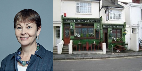 ParliPubOTY's tweet photo. We have a contender! The Rose Hill Tavern in Brighton Pavilion nominated for @ParliPubOTY by @CarolineLucas #ParliPubOTY https://t.co/LLXClpZ7VB