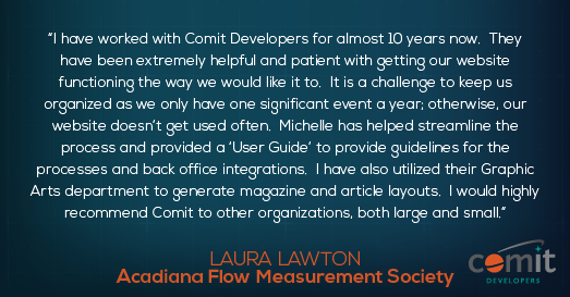ComitDevelopers's tweet image. Thanks for the kind words, Laura. It's been a pleasure working with you! #webdev #seo #comitdevelopers