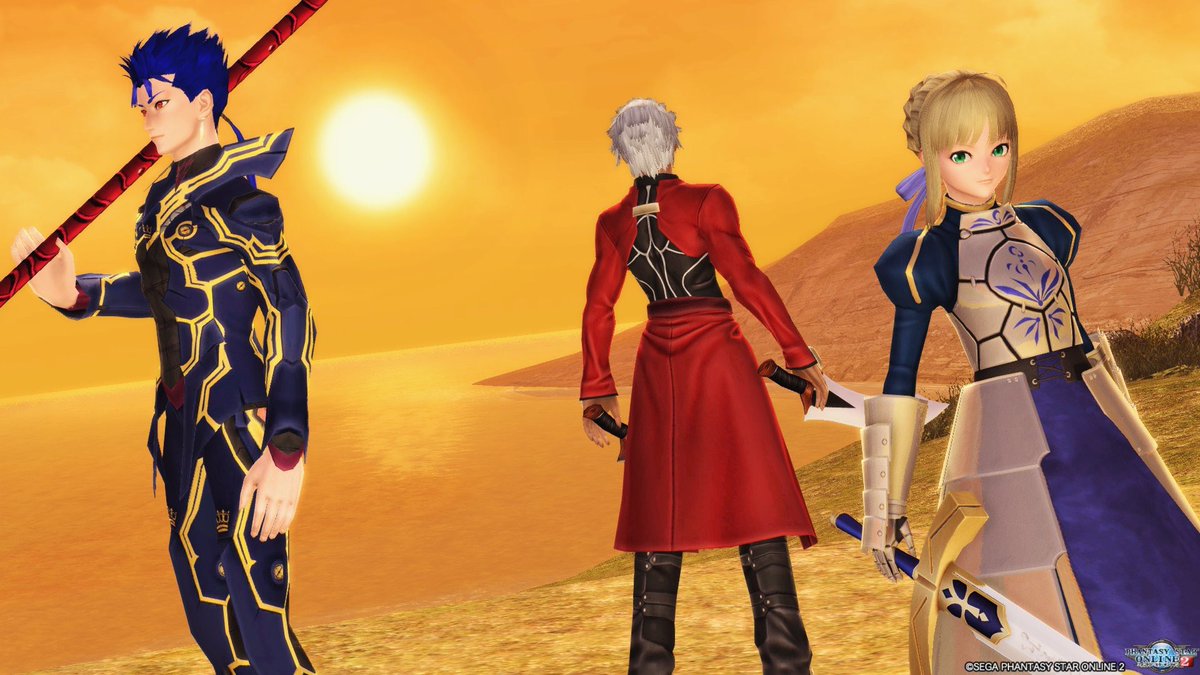 リサトリア Lisa メンテの日なのでssを貼る Pso2で聖杯戦争 リサトリアss Fate Stay Night 三騎士 セイバー アーチャー ランサー さくさんとチハラさんと三人で