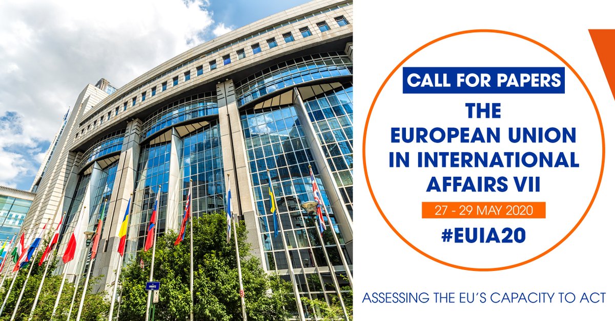 IES_Brussels's tweet photo. The #EUIA20 #conference invites paper #abstracts and #panel proposals, on the theme of 'The EU's Capacity to Act'. If you haven't started drafting your #paper abstract or panel proposal yet, make sure to do so soon. The submission deadline of 31 Oct is fast approaching! #EU #cfp https://t.co/2vw0HsPqV9
