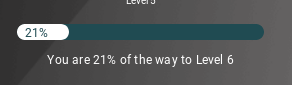 "You are 21% of the way to a level 6."

Of what? Doesn't matter. None of this does.