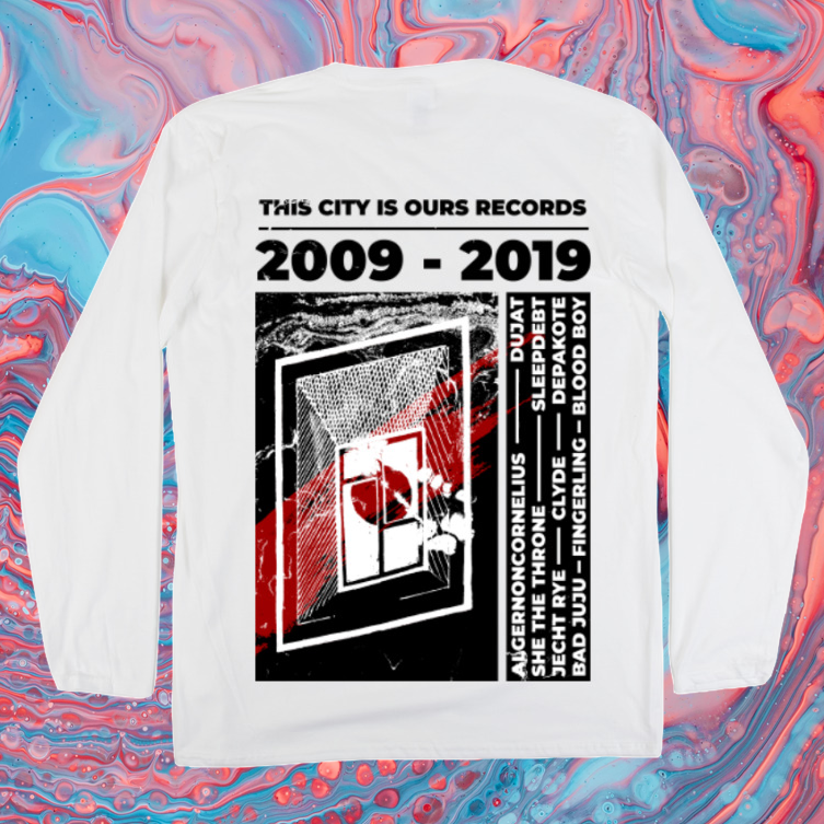 This City is Ours commemorative shirt is now live! Available in short or long-sleeve in white, with front breast print and full back print featuring current artist roster. Just in time for payday. On sale for 14 days only! mercht.com/c/tcio-2019
