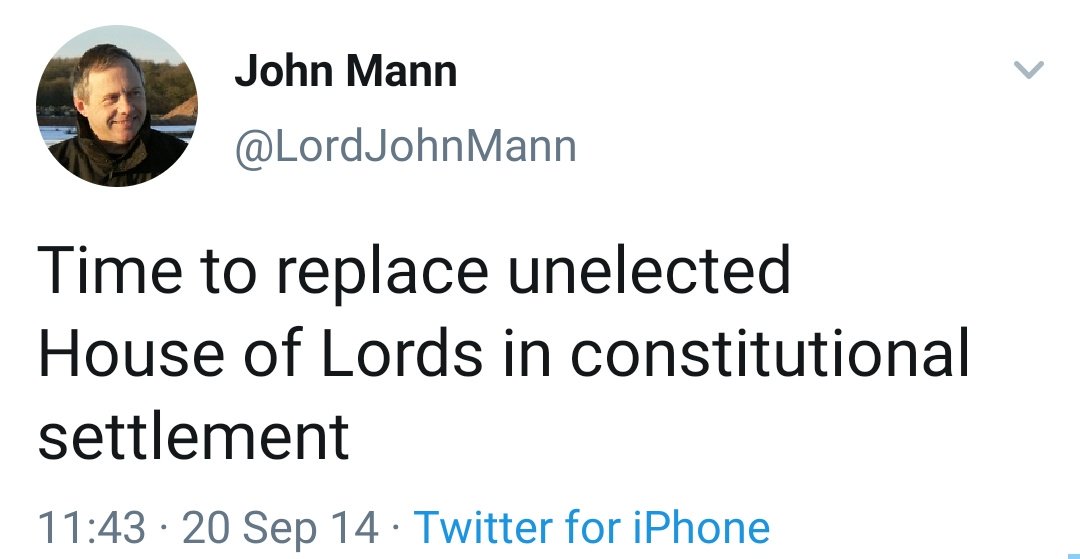 RossMcCaff's tweet photo. If you are going to accept a peerage and literally put "Lord" in your display name, you *might* want to delete all your tweets about abolishing the House of Lords https://t.co/suRQWSFsiC
