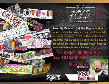 What time is it? FINANCIAL Literacy time🤑💰‼️ Are you interested in building your credit, but have NO clue where to start? Do you already have credit but want to know the EFFECTIVE way of raising your F.I.C.O score? Come out TODAY ! Tuesday October 29th at 4pm in Thagard 202