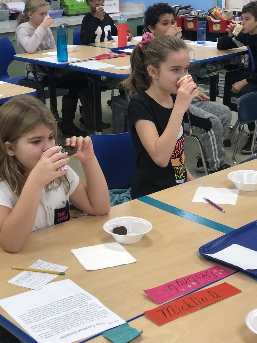 wfinn1's tweet photo. Writing Celebration Day! Cookies and hot chocolate for these super listeners! https://t.co/T7yAK5tnCO