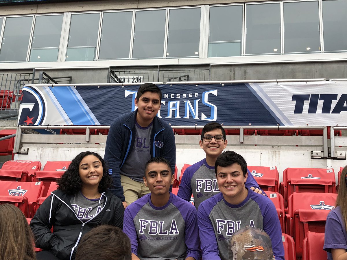 CHSLIONSFBLA's tweet photo. CHS students are ready to “Titan Up” at TN Titans Learning Lab #NissanStadium #TitanUpTLL @MCPSCTE @CHSLionNation https://t.co/M5Xil8rnoC