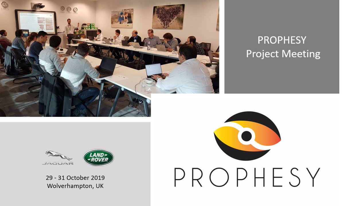 This week we are <a href="/JLR_News/">JLR</a> factory in Wolverhampton, UK for our consortium meeting working together for further collaboration. 
In the context of our meeting, we  are happy to demonstrate the advancements of the #PROPHESY #Predictive #Maintenance #platform!