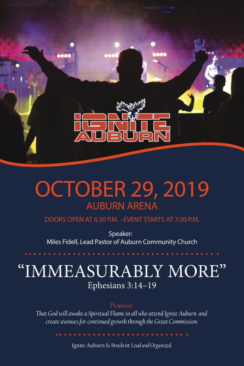 Pumped about Ignite Auburn 2019 tonight at 7:30 pm in the Auburn Arena!!!!