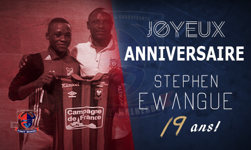 🎂 Joyeux anniversaire à notre jeune malherbiste Stephen Ewangue, il fête aujourd'hui ses 1⃣9⃣ans 🎉.
#TeamSMC #SMCaen #N3 #National3 #FootNormand