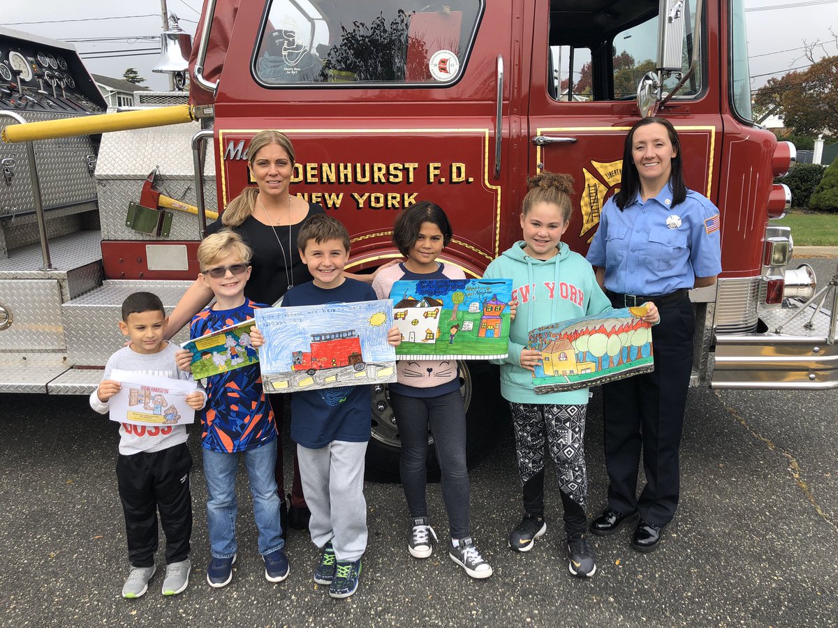LindenhurstUFSD's tweet photo. Congratulations to the #NorthLindyFireDepartment #firesafety poster contest winners! #LUFSD #WestGatesAveES #AlleghanyAveES #HardingAveES https://t.co/c8uTcowkSa