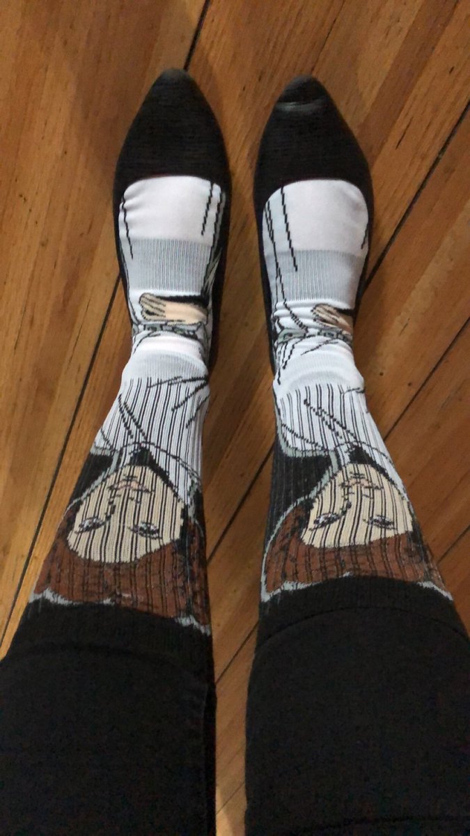MamaStems88's tweet photo. People are looking at me funny lol #crazysockdayatwork #spiritweek #nocostumes #ugh https://t.co/0lTtDSGqeY
