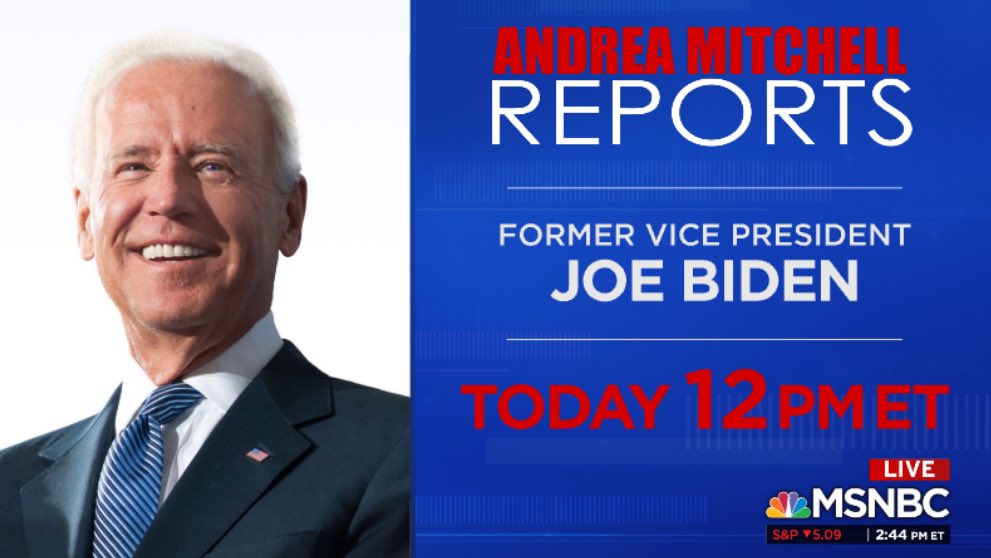 Coming up at noon on  Joe Biden 

(And a happy bday to birthday girl  