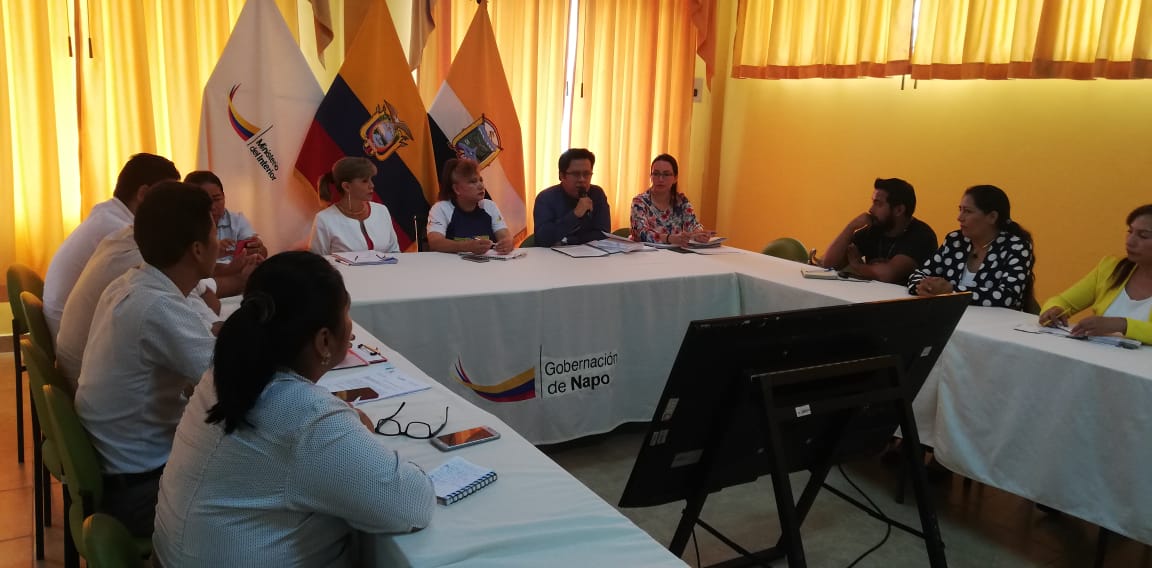 🔴 #AHORA I Directora Provincial de <a href="/NapoCJ/">Napo CJ</a> #AliciaPalacios y la Unidad de Violencia contra la Mujer y la Familia, capacitan a jefaturas y tenencias políticas sobre los procedimientos para prevenir y erradicar la violencia.