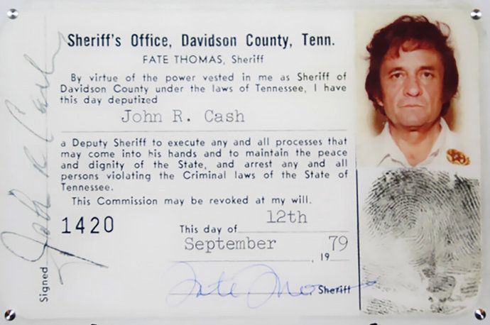 95country's tweet photo. The 'Man in Blue'? Sheriff donates Johnny Cash deputy photo https://t.co/7b7DyWEpQb https://t.co/vR59BPSdAf