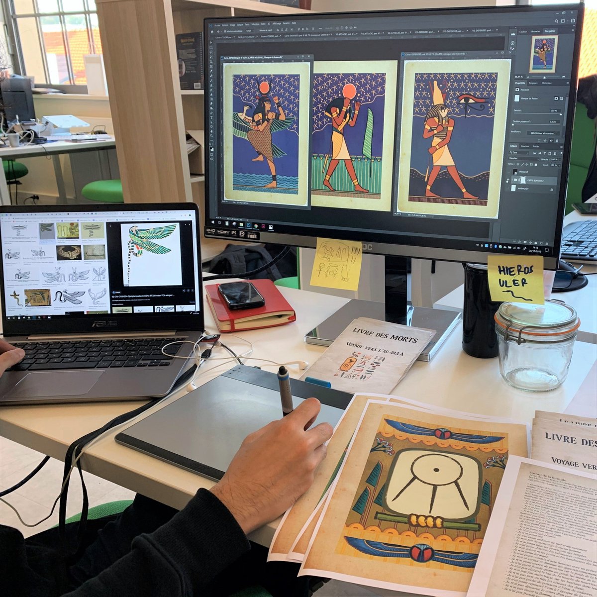 WIP : Les Aventures d'Arthur et Eugénie ✍️
Nos illustrateurs, Loric, Clara et Farhi, travaillent sur les visuels des jeux interactifs qui accompagneront le prochain #livre sur l'Egypte ancienne.
#WIP #illustration