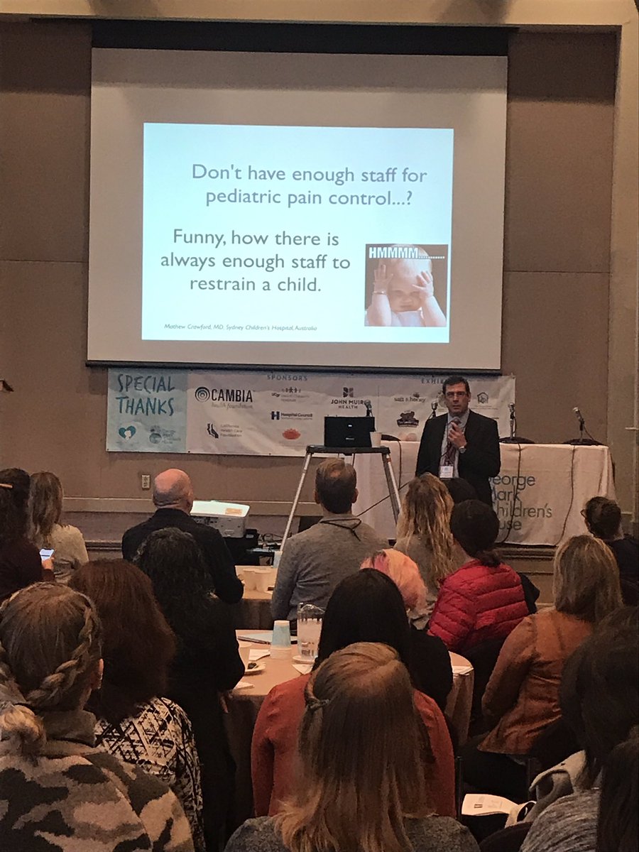 “Use of restraint is never supportive.” -<a href="/NoNeedlessPain/">Stefan J. Friedrichsdorf, MD</a> #pedpcsummit