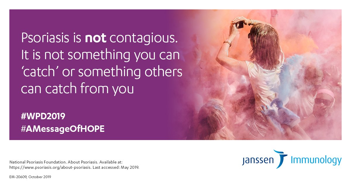 There are a number of misconceptions around #psoriasis, however by learning more about this condition, we can help to reduce the stigma associated. #WPD2019 #AMessageOfHOPE