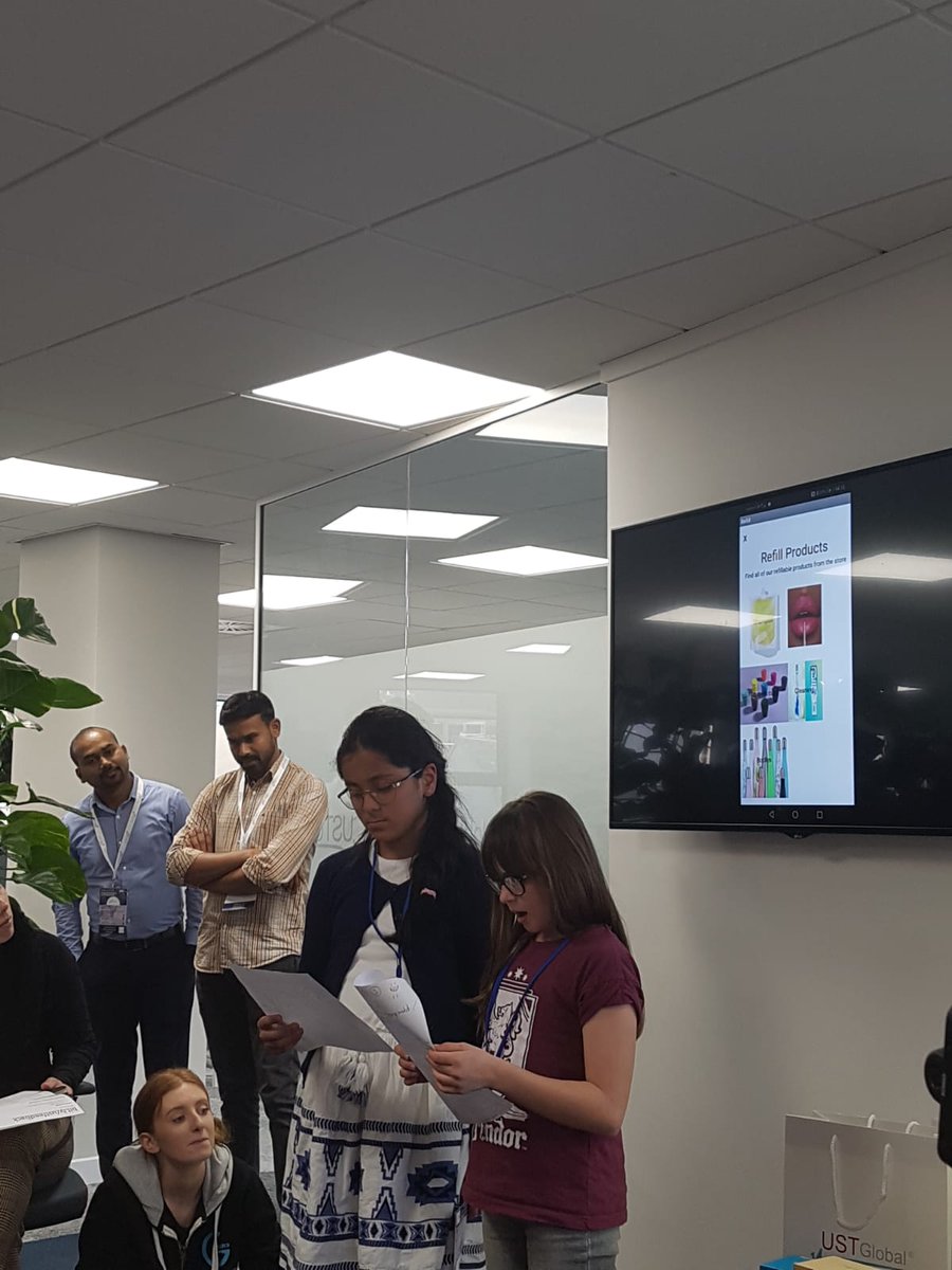 Stemettes's tweet photo. It's presentation time!๐๐ซ๐
The @appinventor and the @glitch teams are showing the group & the judge's their apps on #sustainableshopping ๐โป๏ธ @USTGlobal
Fingers crossed for the teams!๐ค
#USTStemettes #Sustainability #girlscode https://t.co/GlhWesLWNm