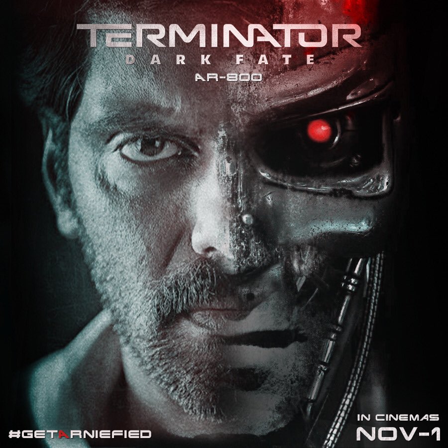 cinemaarattai's tweet photo. #GetArniefied with our beloved super stars 😎
#Terminatorin3Days @FoxStudiosIndia #Terminator
#Suriya #Arya #NTR #VijayDeverakonda https://t.co/w4v2xTxnoE