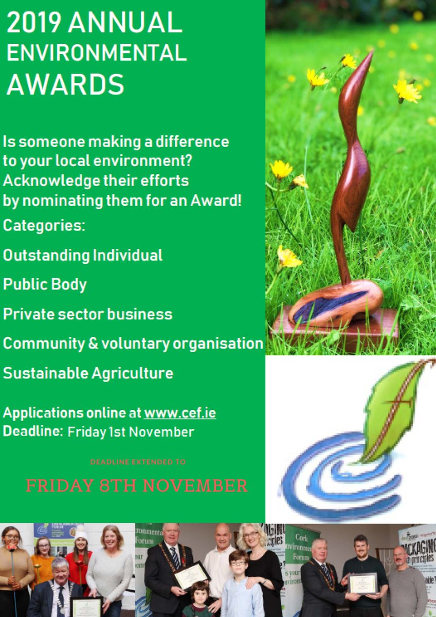 EnvironForum's tweet photo. Give recognition to individuals, public bodies, community & voluntary organisations, businesses and food producers making a difference to our environment Self nominations accepted. See more Awards tab at - https://t.co/7vtvzcsEY7 Deadline extended to Friday 8th November. https://t.co/vuZTMO9TYK